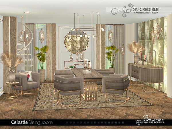 Sims 4 — Celestia Curtain by SIMcredible! — Oh the opulence! It's so glamurous, so golden, so bright! For your luxurious