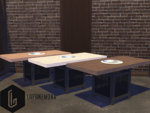 Sims 4 — Hot pot table - Hot pot set by Lapanemona — You can find other items from this set by text searching "Hot