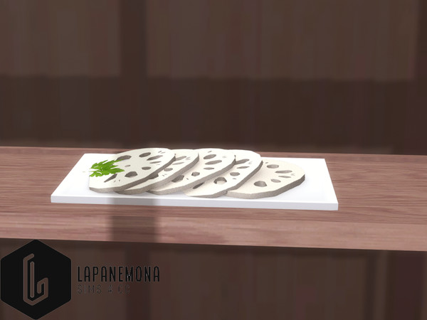 Sims 4 — Lotus root slices - Hot pot set by Lapanemona — You can find other items from this set by text searching
