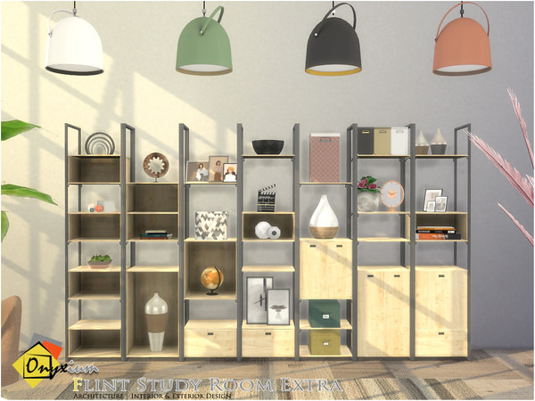 Sims 3 — Flint Study Room Extra by Onyxium — Onyxium@TSR Design Workshop Study Room Collection | Belong To The 2023 Year