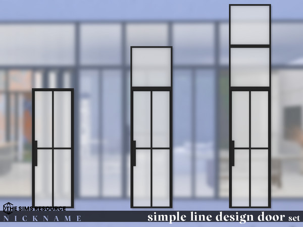 Sims 4 — simple line design door_2x3 by NICKNAME_sims4 — simple line design door 12 package files. simple line design