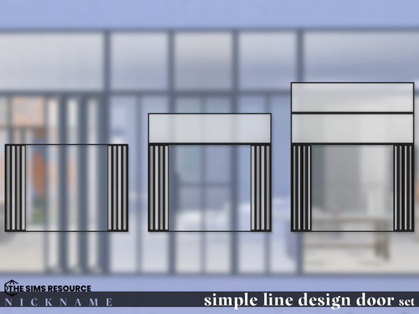 Sims 4 — simple line design door_folding 2x3 by NICKNAME_sims4 — simple line design door 12 package files. simple line