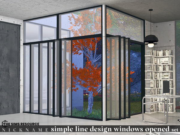 Sims 4 — simple line design windows_opened 1x2 by NICKNAME_sims4 — simple line design opened windows 11 package files.