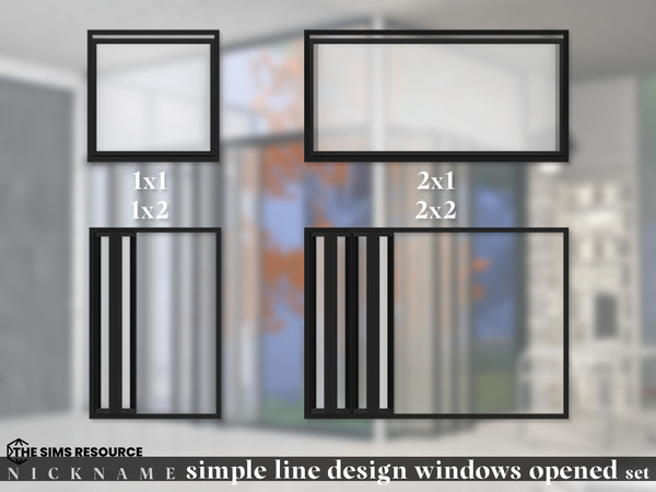 Sims 4 — simple line design windows_opened 2x1 by NICKNAME_sims4 — simple line design opened windows 11 package files.