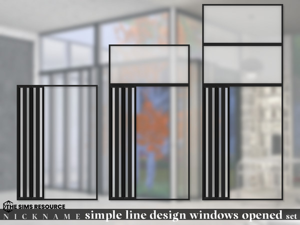 Sims 4 — simple line design windows_opened 2x2 by NICKNAME_sims4 — simple line design opened windows 11 package files.