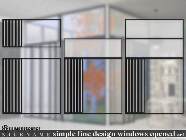 Sims 4 — simple line design windows_opened 2x3 by NICKNAME_sims4 — simple line design opened windows 11 package files.