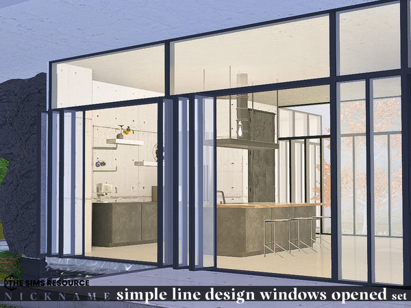 Sims 4 — simple line design windows_opened 3x4 by NICKNAME_sims4 — simple line design opened windows 11 package files.
