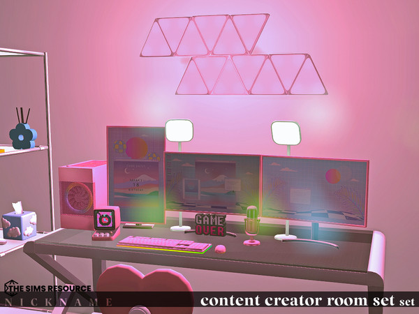 Sims 4 — content creator room set by NICKNAME_sims4 — content creator room set 11 package files. content creator room