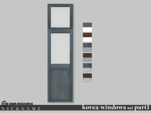 Sims 4 — korea windows set_1x4 V3 by NICKNAME_sims4 — korea windows set Part 1 14 package files. korea windows set_1x3 V1