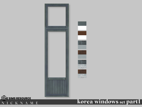 Sims 4 — korea windows set_1x4 V4 by NICKNAME_sims4 — korea windows set Part 1 14 package files. korea windows set_1x3 V1