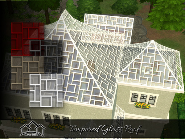 Sims 4 — Tempered Glass Roof by Emerald — Tempered glass is a safety glass more stronger than ordinary glass to stand