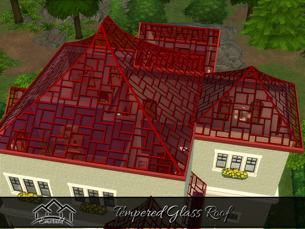 Sims 4 — Tempered Glass Roof 3 by Emerald — Tempered glass is a safety glass more stronger than ordinary glass to stand