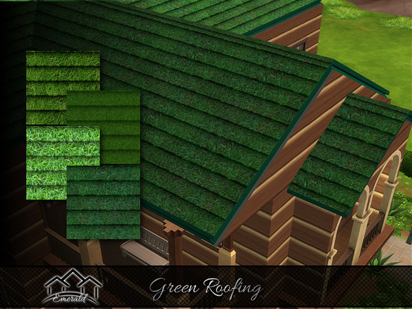 Sims 4 — Green Roofing by Emerald — Green roofs reduce building energy use by cooling roofs and providing shading,