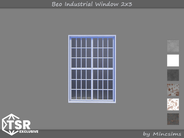 Sims 4 — Beo Industrial Window 2x3 by Mincsims — This set was designed for industrial vibe. -4x5 for Tall wall