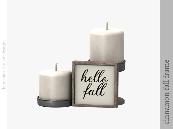 Sims 4 — Cinnamon Fall Frame by kerriganhouse — A variety of warm and cozy autumn themed clutter.