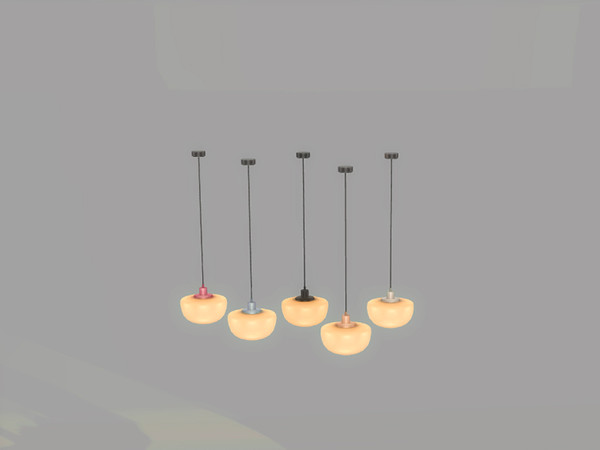 Sims 4 — Dining Mila Ceiling Lamp S (V.2) by ung999 — Dining Mila Ceiling Lamp_S (V.2) Color Options : 5