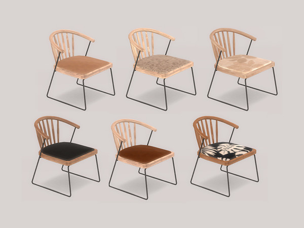 Sims 4 — Dining Mila Dining Chair by ung999 — Dining Mila Dining Chair Color Options : 6