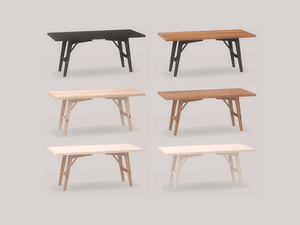 Sims 4 — Dining Mila Dining Table by ung999 — Dining Mila Dining Table Color Options : 6