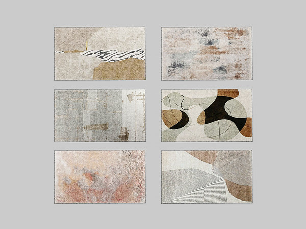 Sims 4 — Dining Mila Rug by ung999 — Dining Mila Rug Color Options : 6
