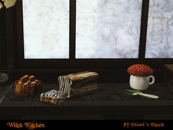 Sims 4 — Witchy Kitchen by siomisvault — Hi back to the Goth Wizard House! I'm in the kitchen I made a lot of stuff I'll