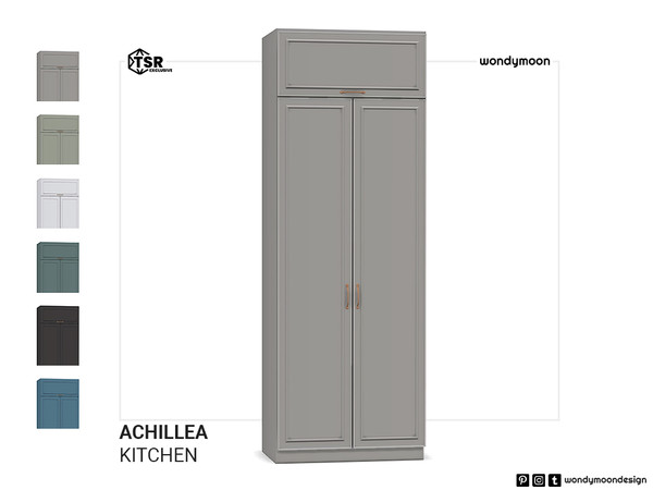 Sims 4 — Achillea Cabinet Tall by wondymoon — Achillea country style inspired kitchen part I; surfaces! Counters,
