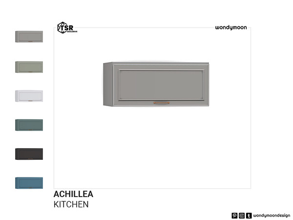 Sims 4 — Achillea Refrigerator Cabinet by wondymoon — Achillea country style inspired kitchen part I; surfaces! Counters,