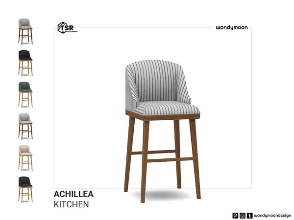 Sims 4 — Achillea Barstool by wondymoon — Achillea country style inspired kitchen part II; kitchen appliances, lighting