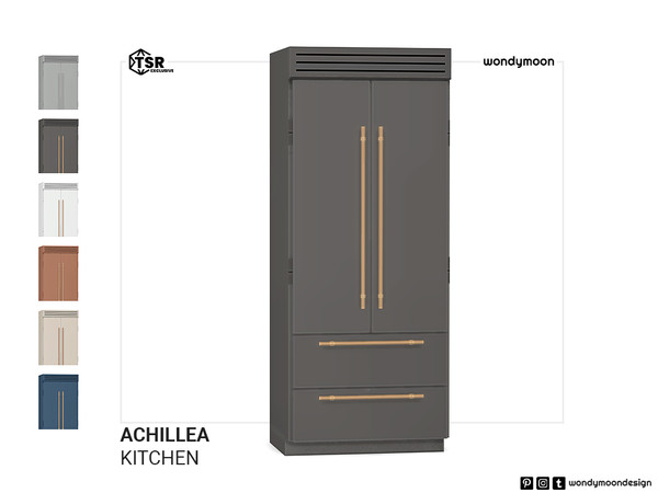 Sims 4 — Achillea Refrigerator by wondymoon — Achillea country style inspired kitchen part II; kitchen appliances,