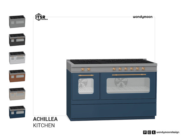 Sims 4 — Achillea Stove by wondymoon — Achillea country style inspired kitchen part II; kitchen appliances, lighting and