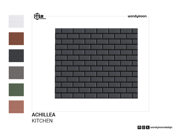 Sims 4 — Achillea Wall Panel by wondymoon — Achillea country style inspired kitchen part II; kitchen appliances, lighting