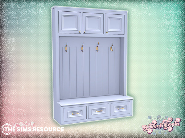 Sims 4 — Bluem - Coat Cupboard With Bench by ArwenKaboom — New hallway sets by the name of Bluem with 19 new items. Find