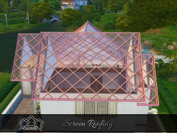 Sims 4 — Screen Roof 2 by Emerald — Screen Roof maintain airflow around, it keeps the bugs out allow you being used at
