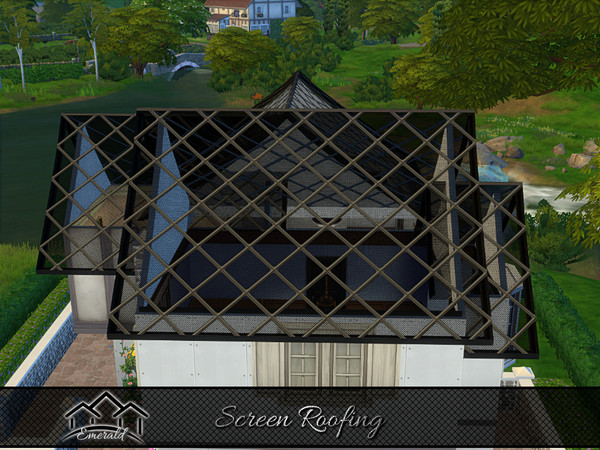 Sims 4 — Screen Roof 4 by Emerald — Screen Roof maintain airflow around, it keeps the bugs out allow you being used at