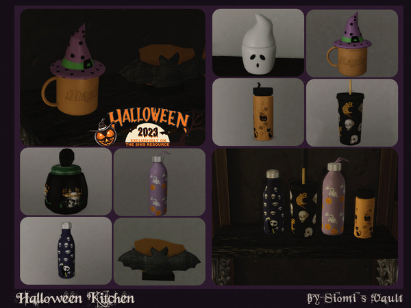 Sims 4 — Halloween Kitchen by siomisvault — The second part of the Goth kitchen! I hope you like it. Thank you so much