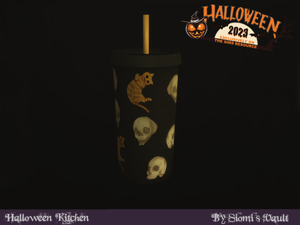 Sims 4 — Halloween Kitchen - Tumbler #01 by siomisvault — The second part of the Goth kitchen! I hope you like it. Thank