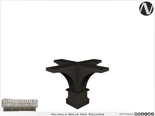 Sims 4 — SIMythology | Valhalla Column Wide Ceiling Carrier Short by ArtVitalex — Mythological Collection - Belong to