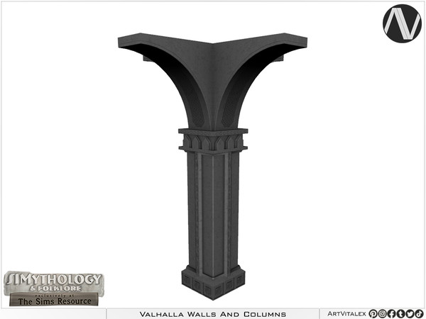 Sims 4 — SIMythology | Valhalla Column Wide Ceiling Carrier Tall by ArtVitalex — Mythological Collection - Belong to 2023