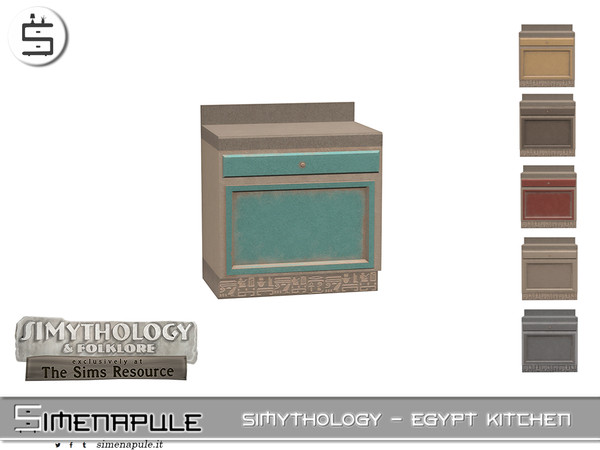 Sims 4 — Simythology - Egypt Kitchen - Counter 02 by Simenapule — Simythology - Egypt Kitchen. Com