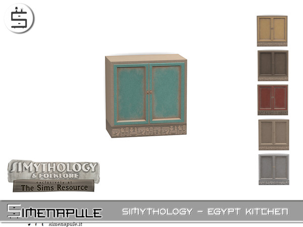 Sims 4 — Simythology - Egypt Kitchen - Wall Cabinet by Simenapule — Simythology - Egypt Kitchen. Com