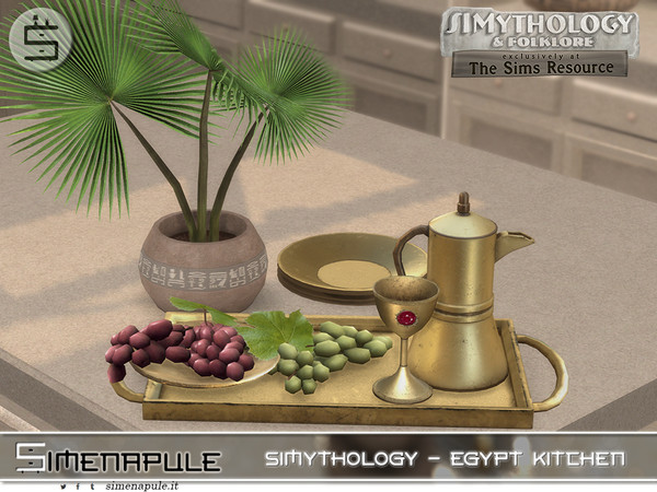 Sims 4 — Simythology - Egypt Kitchen Part 2 by Simenapule — Egypt Kitchen Part 2 is composed by 7 mesh: - Ancient Chalice