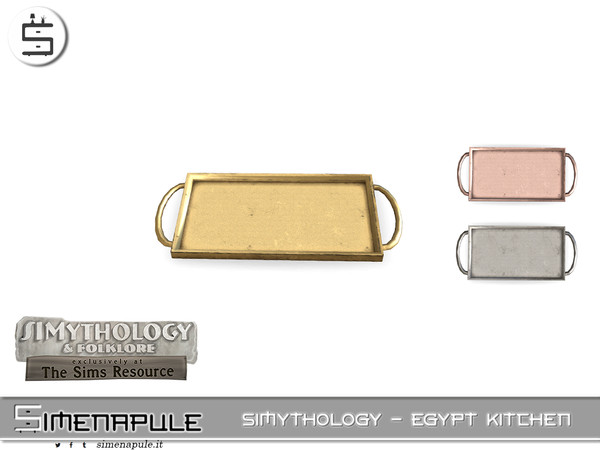 Sims 4 — Simythology - Egypt Kitchen - Ancient Metal Tray by Simenapule — Simythology - Egypt Kitchen Part 2 ddff