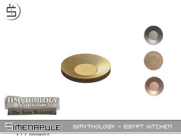 Sims 4 — Simythology - Egypt Kitchen -Plates by Simenapule — Simythology - Egypt Kitchen Part 2 ddff