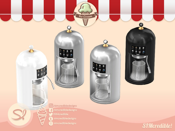 Sims 4 — Gelatteria Coffee Maker Espresso by SIMcredible! — by SIMcredibledesigns.com available exclusively at