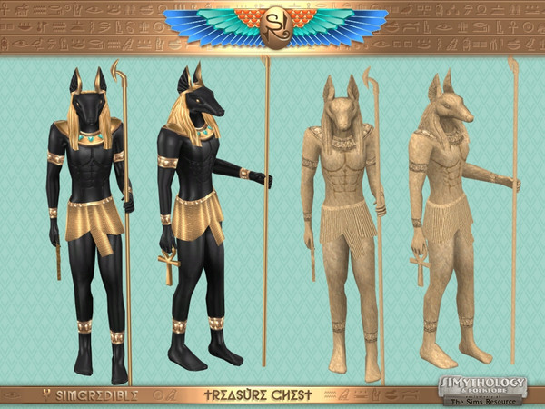Sims 4 — SIMythology Treasure Chest Anubis Statue by SIMcredible! — by the gods! We just found it! Deep in a tomb,