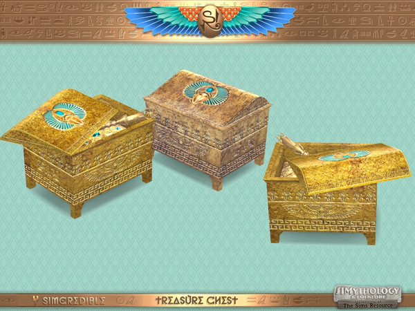 Sims 4 — SIMythology Treasure Chest closed by SIMcredible! — by the gods! We just found it! Deep in a tomb, beneath the