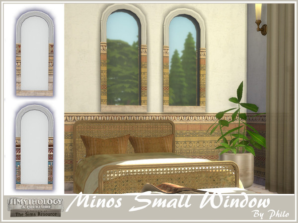 Sims 4 — Philo_Simythology_Minos Small Window by philo — This set contains matching 3 arches, 4 windows and an outdoor