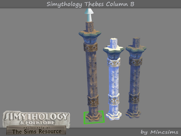 Sims 4 — Simythology Thebes Column B by Mincsims — A part of Simythology Collaboration. -2 Columns