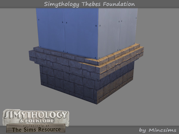 Sims 4 — Simythology Thebes Foundation by Mincsims — A part of Simythology Collaboration. -2 Columns
