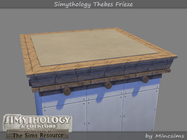 Sims 4 — Simythology Thebes Frieze by Mincsims — A part of Simythology Collaboration. -2 Columns