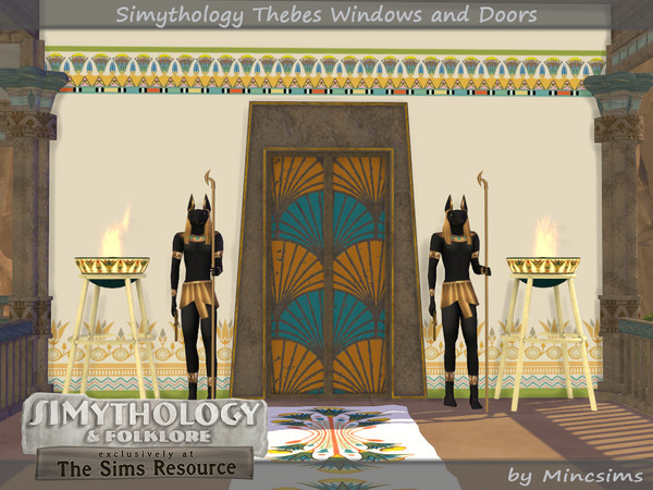 Sims 4 — Simythology Thebes Windows and Doors by Mincsims — A part of Simythology Collaboration. -2 Doors